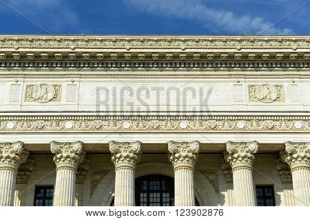 New York State Education Department Building was built in 1912 with Beaux-Arts style in downtown Albany, New York State, USA. This building was listed as a National Historic Places in 1971.