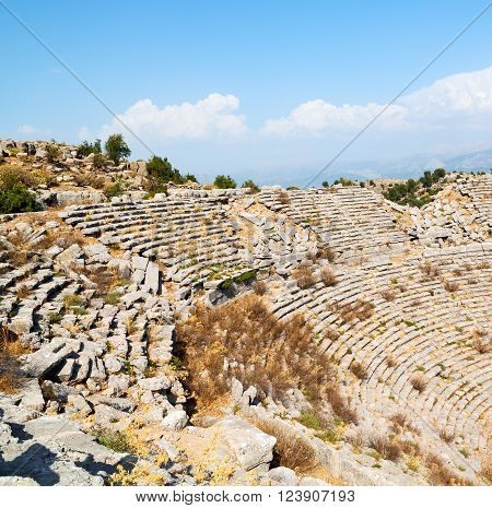 From The Hill In Asia Turkey Selge Old Architecture Ruins And Nature