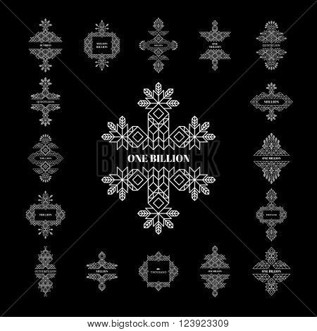 Decorative Design Element in Retro Style. Vector Calligraphic Template. Line Art Design for Invitations, Posters, Presentation. Element for Design. Vector Vintage Frame. Calligraphic Linear Element