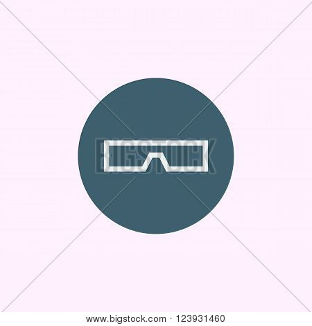 3D Glass Icon In Vector Format. Premium Quality 3D Glass Icon. Web Graphic 3D Glass Icon Sign On Blu