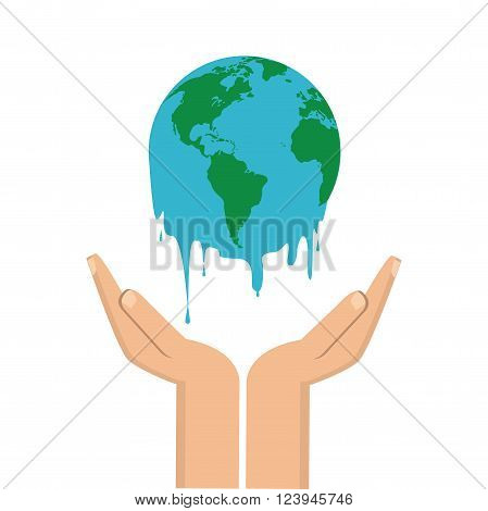 Global warming concept with icon design, vector illustration 10 eps graphic