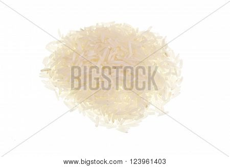 Heap of basmati rice a variety of long slender grain aromatic rice