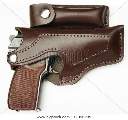 pistola 9 mm nel coperchio