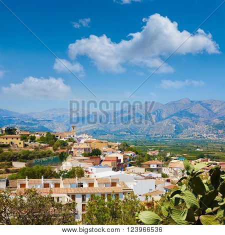 Benidoleig village in Alicante at Spain