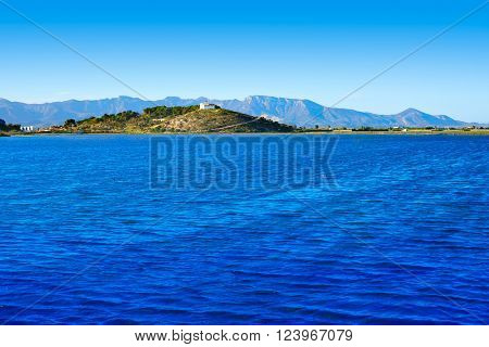 Cullera ermita church on the hill of wetlands in Valencia Spain