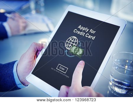 Apply for Credit Card Loan Payment Banking Concept