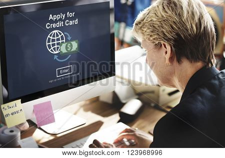 Apply for Credit Card Loan Payment Banking Concept