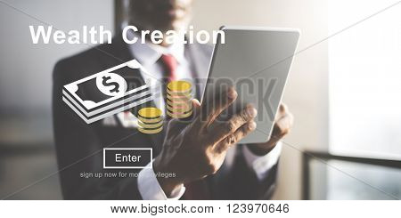 Wealth Creation Affluence Investment Concept