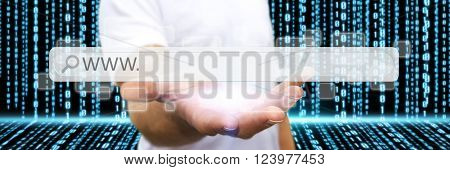 Man Surfing On Internet