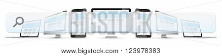 Modern Devices With Empty Web Bar