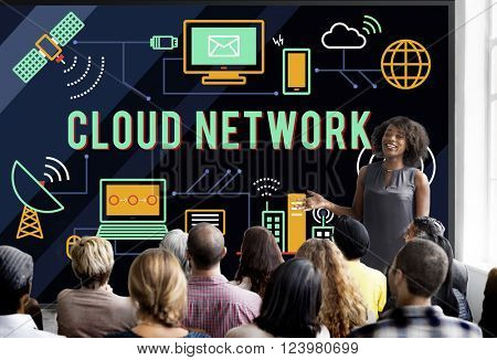 Cloud Network Computing Digital Data Storage Concept