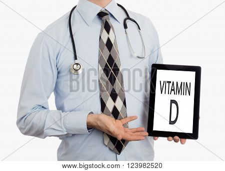 Doctor Holding Tablet - Vitamin D