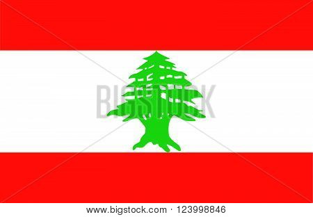 Nice drawing of amazing horizontal Lebanese flag.
