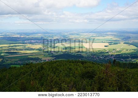 Zlate Hory City From Biskupska Kupa Tower As Nice Landscape