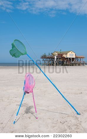 Childrenkescher am Strand