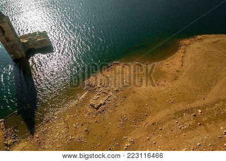 Aerial View Of The Marsh Of Sau In Spain.
