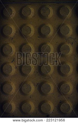 Dot sign on the floor for warning blind people, texture for web site o mobile devices