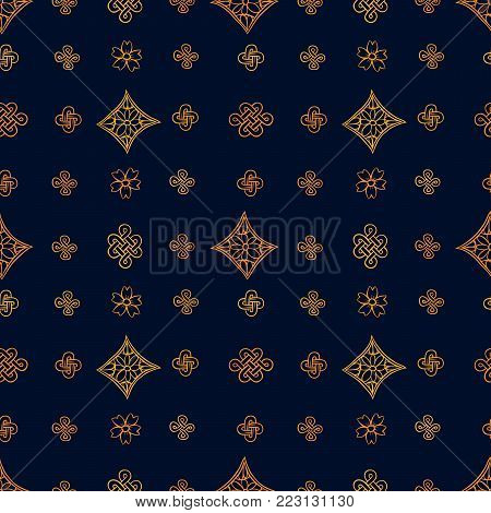 Asian pattern. Kabuki. Japanese doodles. Kabuki theatre elements. Kimono. Asia culture symbols. Oriental ornament. Chinese sketch. Fashion. China. Japan. Singapore. Korea. Vietnam. Fabric design.