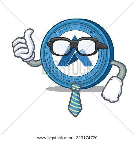 Businessman Ardor coin character cartoon vector illustration