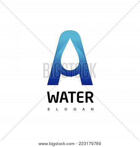 Letter A Logo, A Water Logo Design.