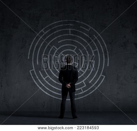 Young crypto trader. Blockchain and cryptocurrency concept.