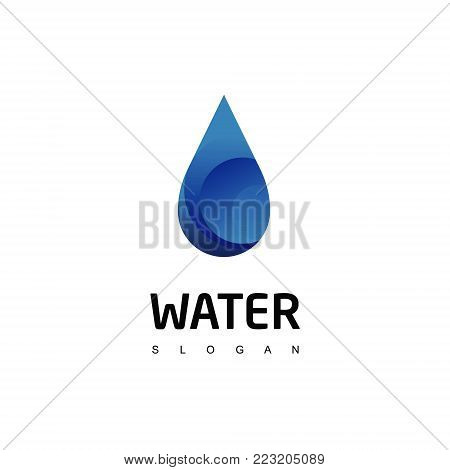 Drop Water Logo Design For Mineral Water Product or company
