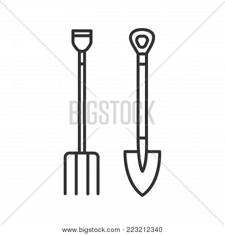 Pitchfork Shovel Vector Photo Free Trial Bigstock