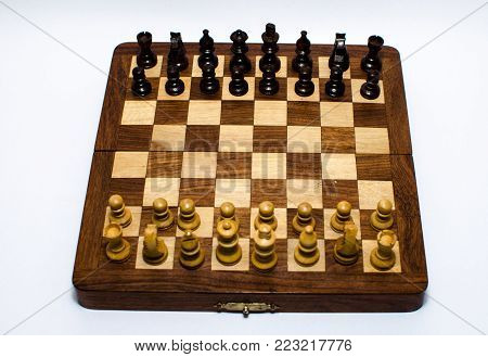 Chess Coins Standing Opposite To Each Other