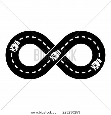 Track icon. Simple illustration of track vector icon for web