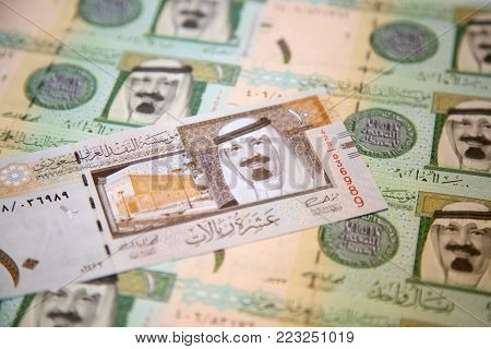 Collection of Saudi Arabia Riyal banknotes