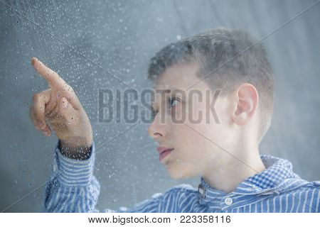 Sad Alienated Child With Autism