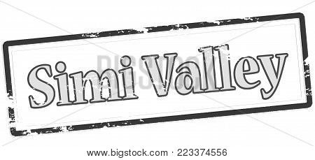 Rubber stamp with text Simi Valley inside, vector illustration