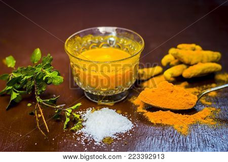 Tea  Of Turmeric,curcuma Longa,haldi, Ajwain,trachyspermum Ammi And Salt,sodium Chloride.;