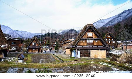 Shirakawago Historic Village In Gifu, Japan