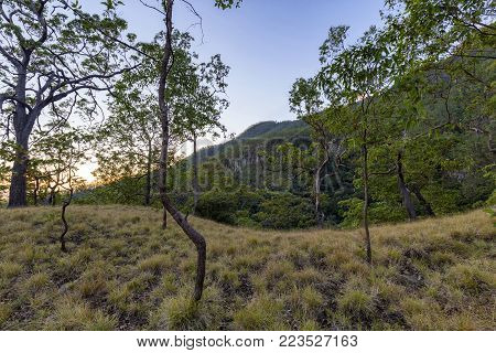 Wide Angle View Of Looking Towards The City Of Maumere Near The Summit Of Mount Egon On Flores, Indo