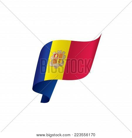 Andora flag, vector illustration on a white background