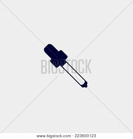 dropper icon vector illustration dark blue icon