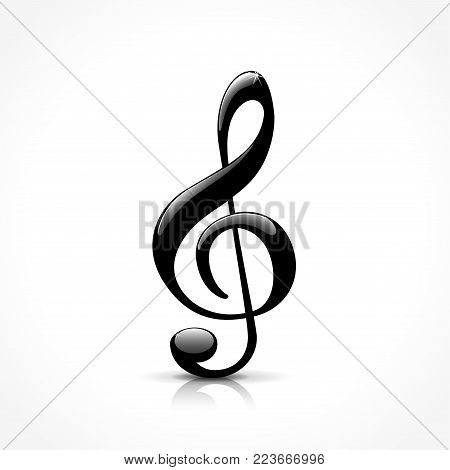 Illustration of music icon on white background