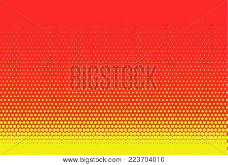 Abstract futuristic halftone pattern. Digital gradient. Dotted background with circles, dots, point small scale. Design element for web banners, posters, cards, wallpapers, sites. Brihgt orange color