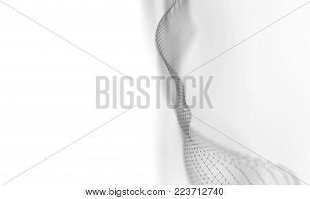 Abstract Light Geometrical Background . Connection structure. Science background. Futuristic Technology HUD Element . onnecting dots and lines . Big data visualization Business .