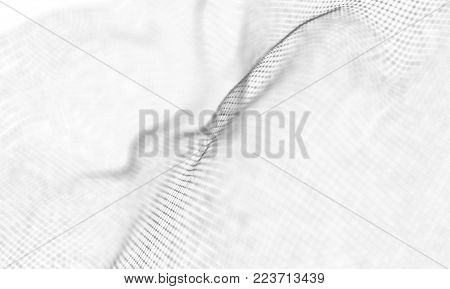 Abstract Light Geometrical Background . Connection structure. Science background. Futuristic Technology HUD Element . onnecting dots and lines . Big data visualization Business .