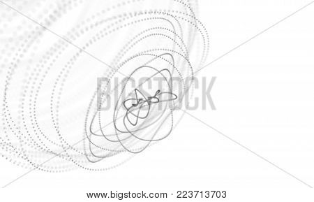 Abstract Light Geometrical Background . Connection structure. Science background. Futuristic Technology HUD Element . onnecting dots and lines . Big data visualization Business .