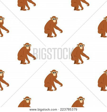 Dusky leaf monkey pattern seamless for any design vector illustration