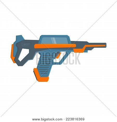 Futuristic weapons. Space blasters. Ski - Fi shotguns for shooting in space. Vector illustration .
