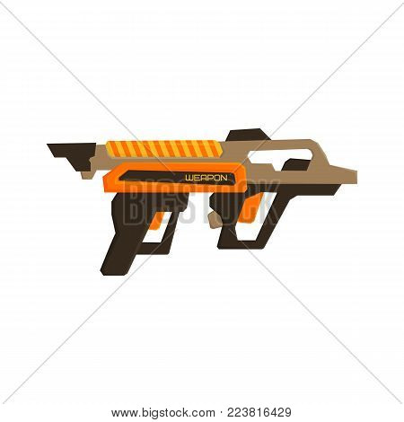 Futuristic weapons. Space blasters. Ski - Fi shotguns for shooting in space. Vector illustration .