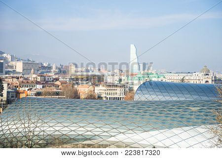 Tbilisi's Downtown In Winter Time