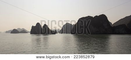 Halong bay view in a winter day, Vietnam