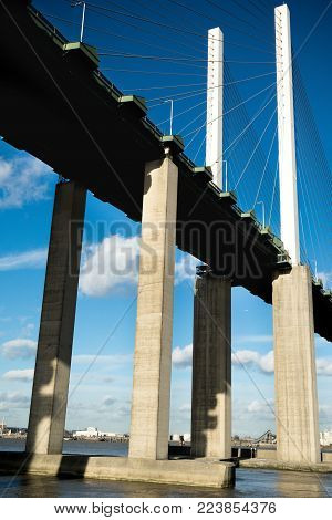 The Queen Elizabeth II bridge across the River Thames at Dartford