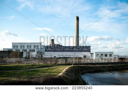 Dartford, 19th January 2018:-Littlebrook Power Station on the banks of the River Thames decommissioned in 2015