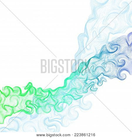 Abstract Colored Wave Or Curved Line Element For Design. Vector Illustration.